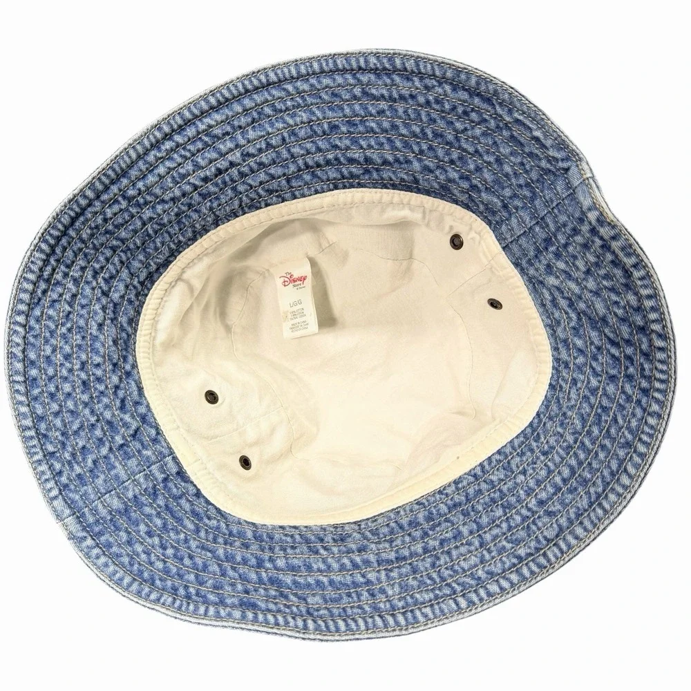 Disney Minnie Mouse Denim Bucket‎ Hat Blue Embroidered Kids Large Y2K Style